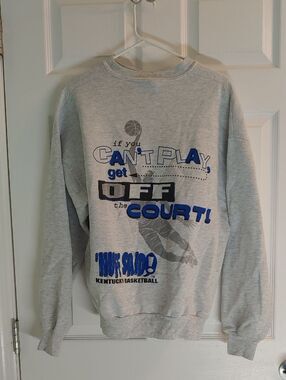 Vintage 90s University of Kentucky Wildcats Crewneck Sweatshirt Heather Grey, XL